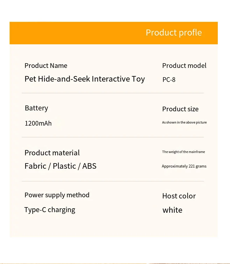 Cat Toys Interactive Hide and Seek Cat Toy with Mouse Squeaky Motion Activated Moving Concealed Feathers Kitten Teaser Toy