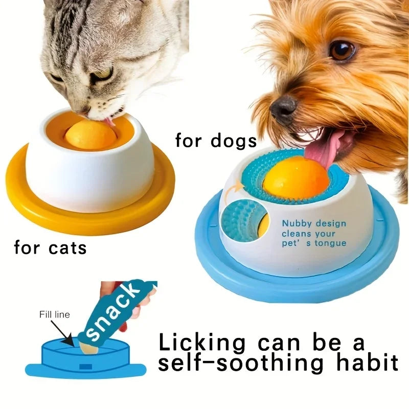 Lick Toys For Pets Interactive Cat Toys Slow Feeder Food Dispenser For Puppy Training Enrichment Cat Feeding Crate Accessory